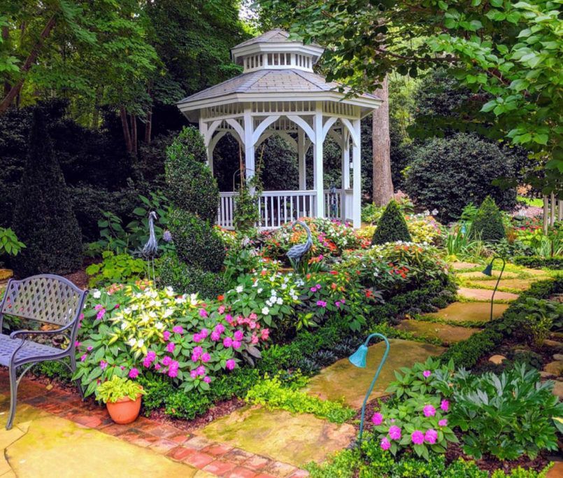 Flower-filled garden