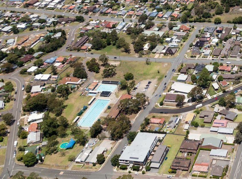 An Aerial View of a Residential Area — Newcastle Foot & Ankle Clinic Charlestown In Charlestown, NSW