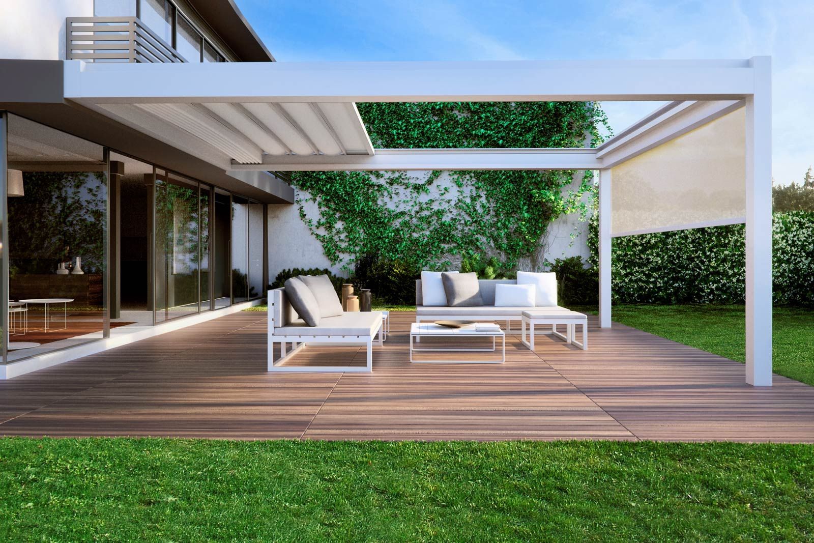 tensa da sole esterna bianca