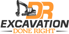 D R Excavation Logo - Excavation Done Right