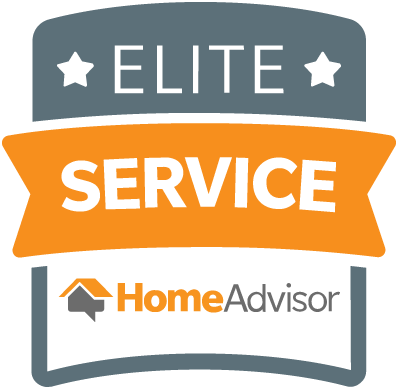 A logo for an elite service home advisor.