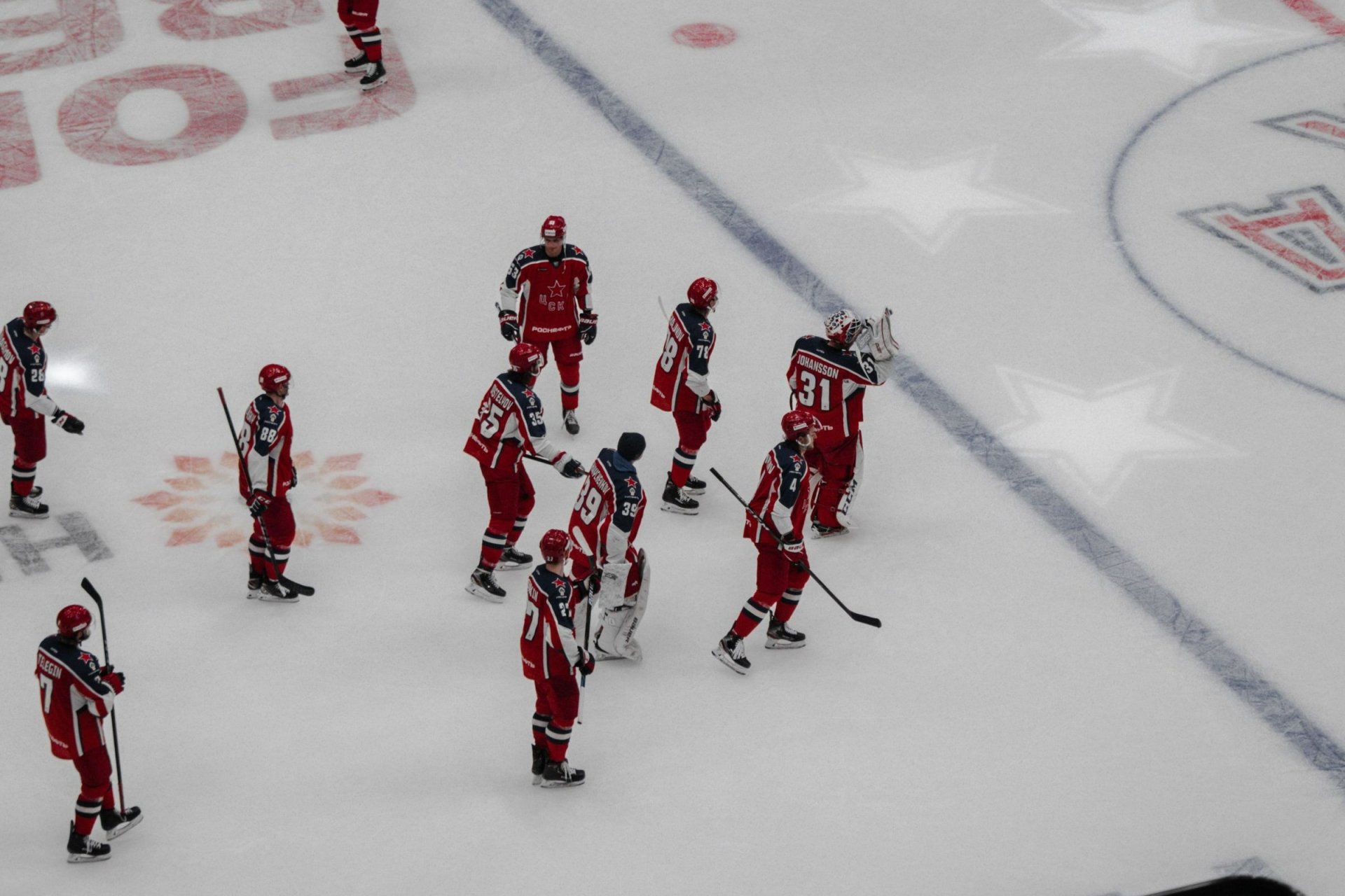 a hockey player with the number 31 on his jersey