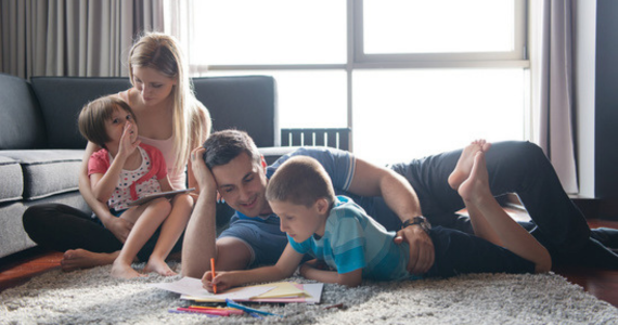 Family Drawing on The Floor — Midcoast Financial Planning Group in Tuncurry, NSW