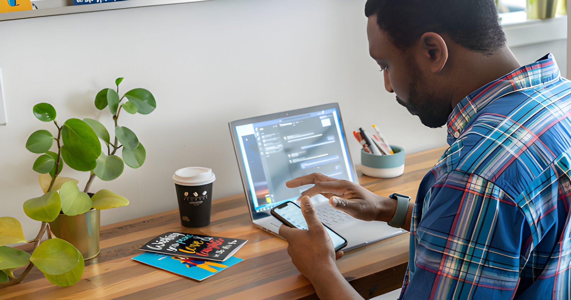 Man in Blue Plaid Shirt — Midcoast Financial Planning Group in Tuncurry, NSW