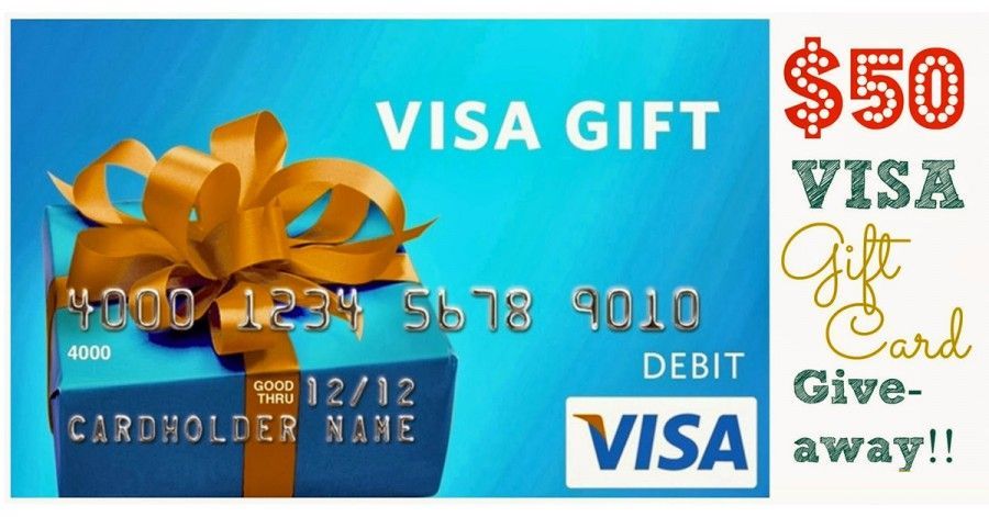 A visa gift card with a bow on it