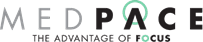 A logo for med pace the advantage of focus | Intrepid Research
