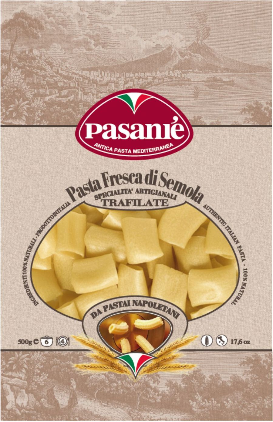 confezione di pasta fresca di semola trafilata