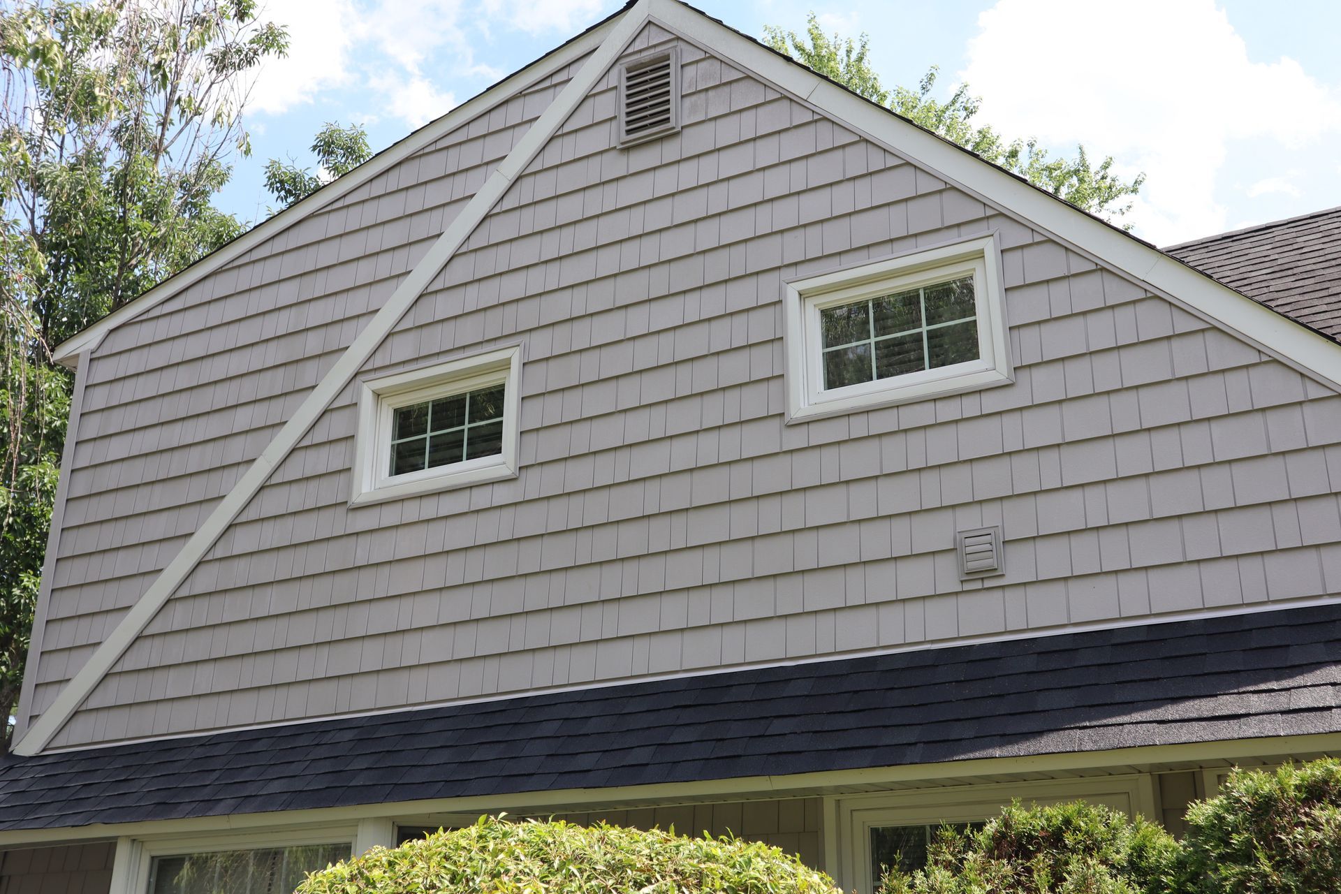 A house after power washing