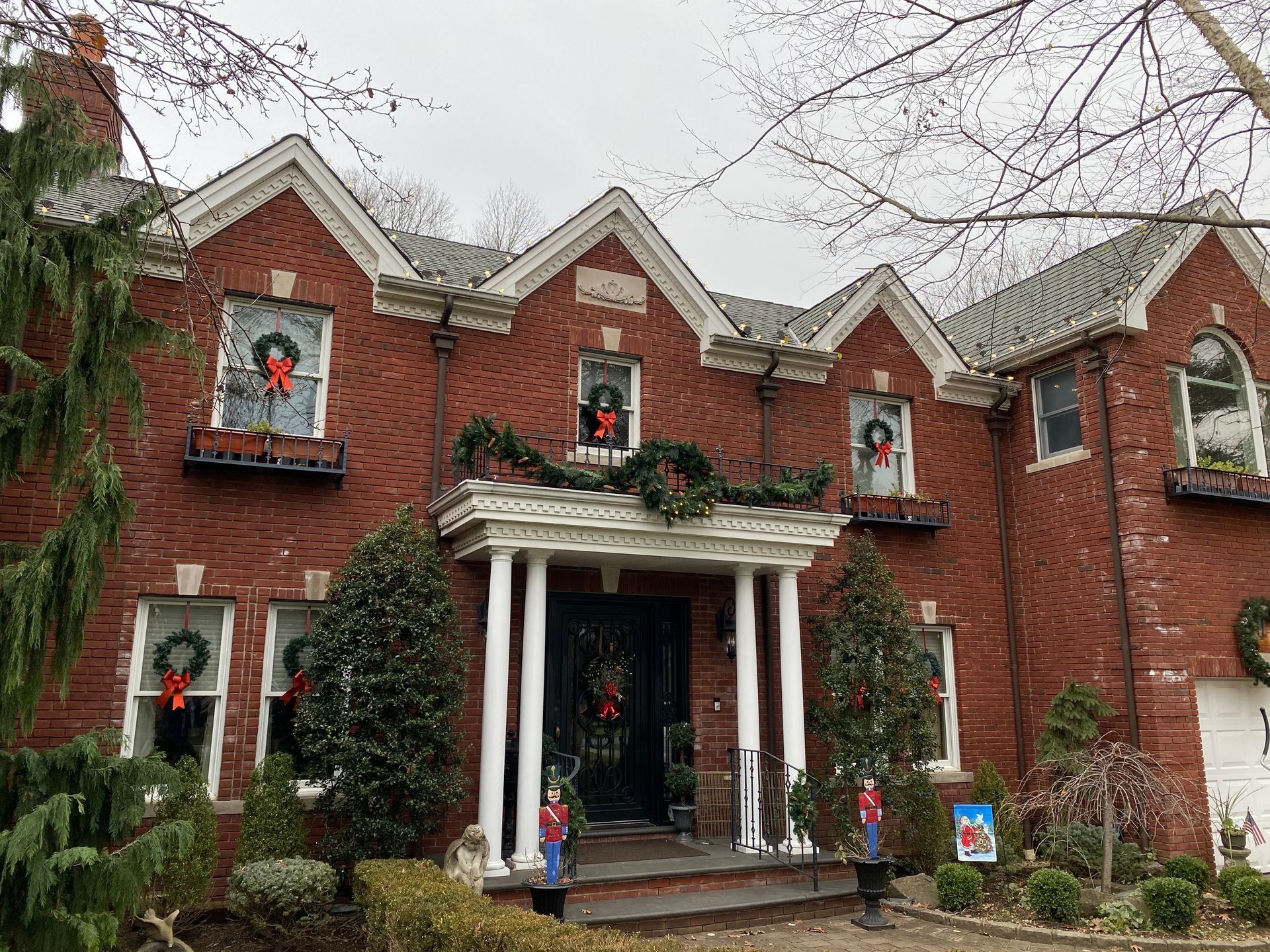 A beautiful house with holiday decorations