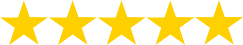 A row of yellow stars on a white background.