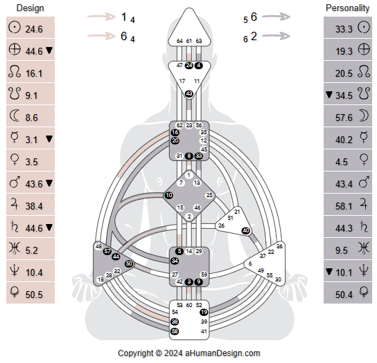 Human Design chart example 1