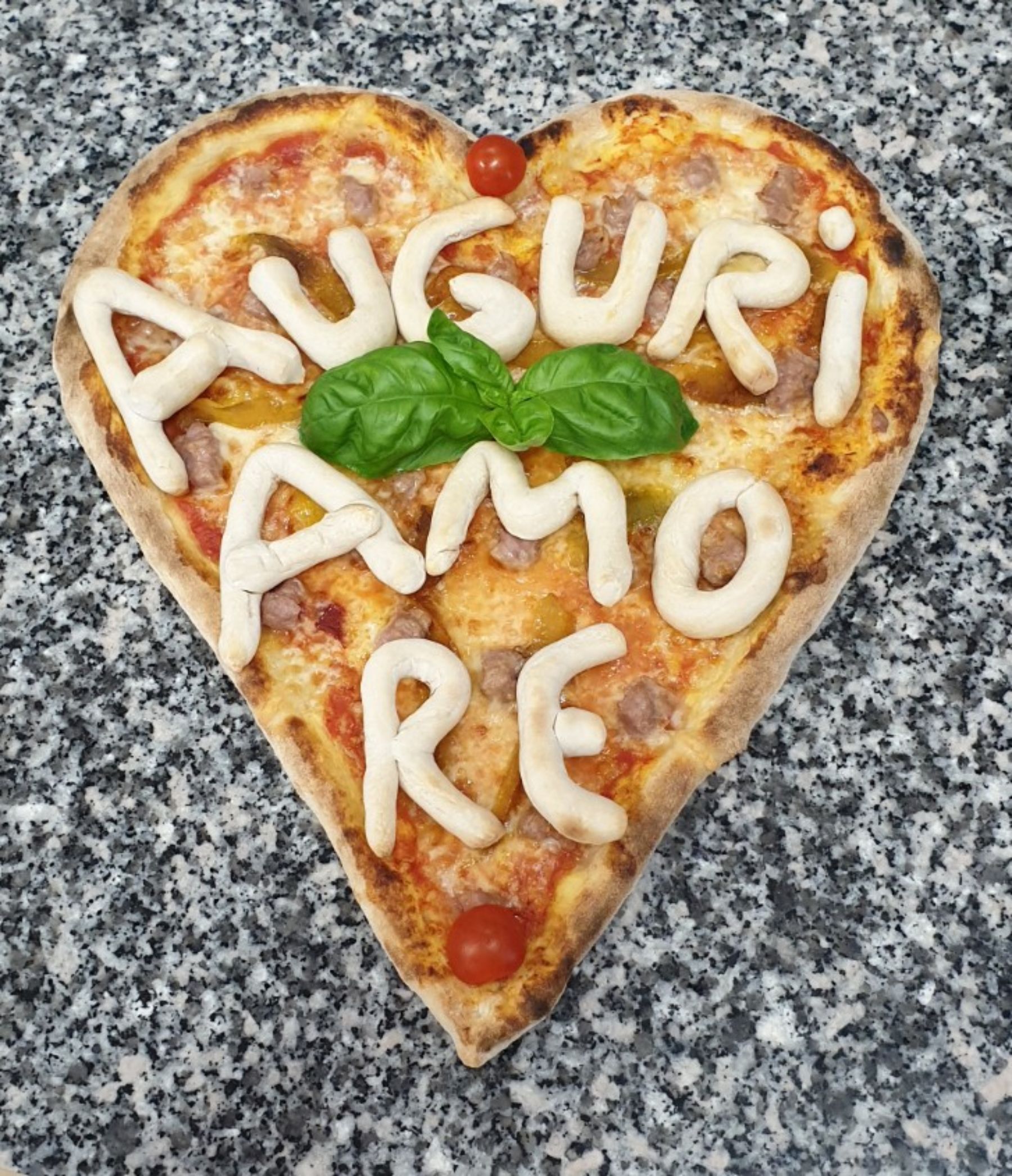 pizza con dedica