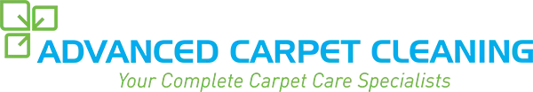 A logo for advanced carpet cleaning your complete carpet care specialists