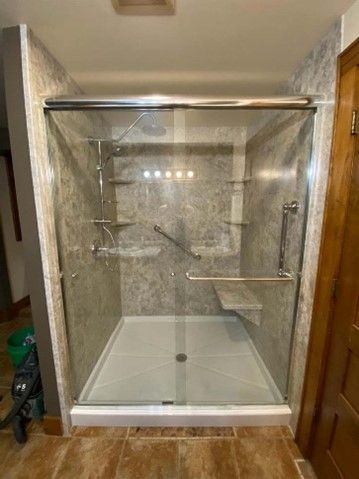 Shower With Glass Door | Edgerton, WI | Exceptional Remodeling