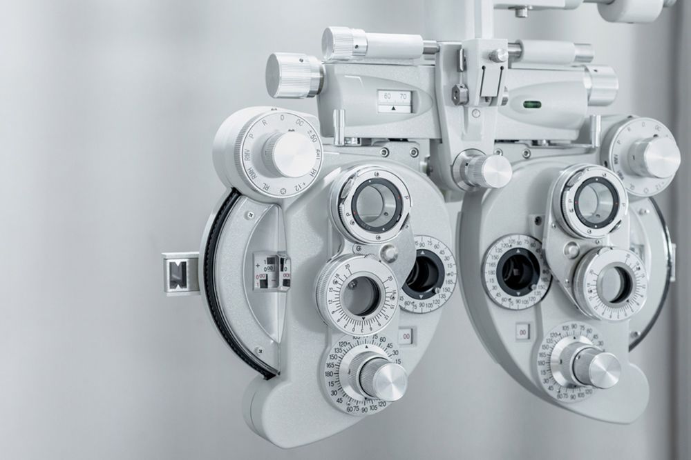 A Close Up Look Of Phoropter Machine — Central Coast Eyecare In Gosford, NSW
