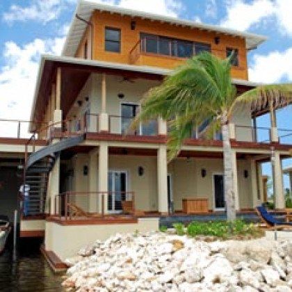Steel stair and railing - Stingray Deckhouse Grand Cayman