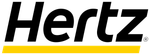 The hertz logo is black and yellow on a white background.