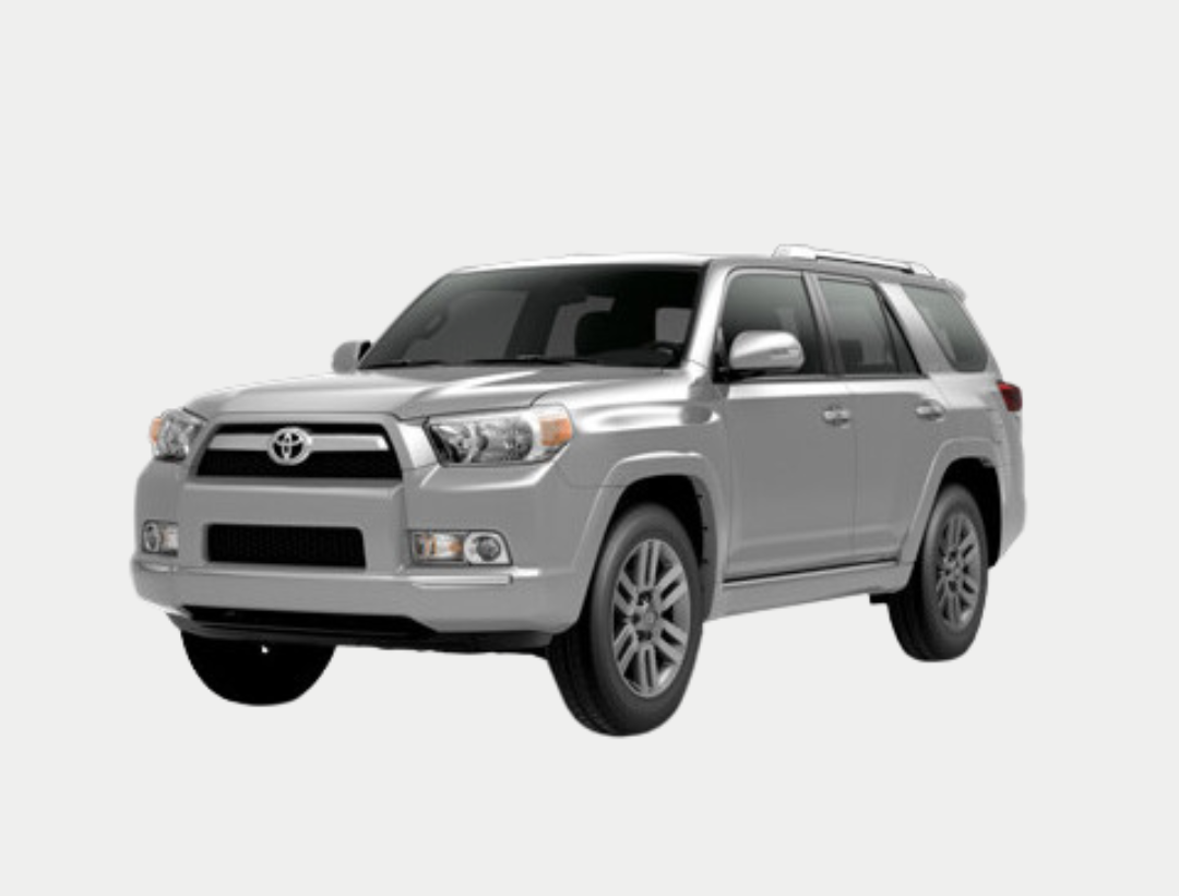 A silver toyota 4runner is shown on a white background.