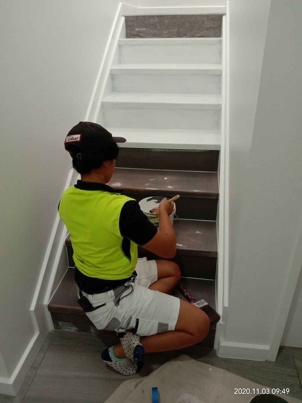 A Painter Painting The Stairs— Ross Painting In Ciccone, NT