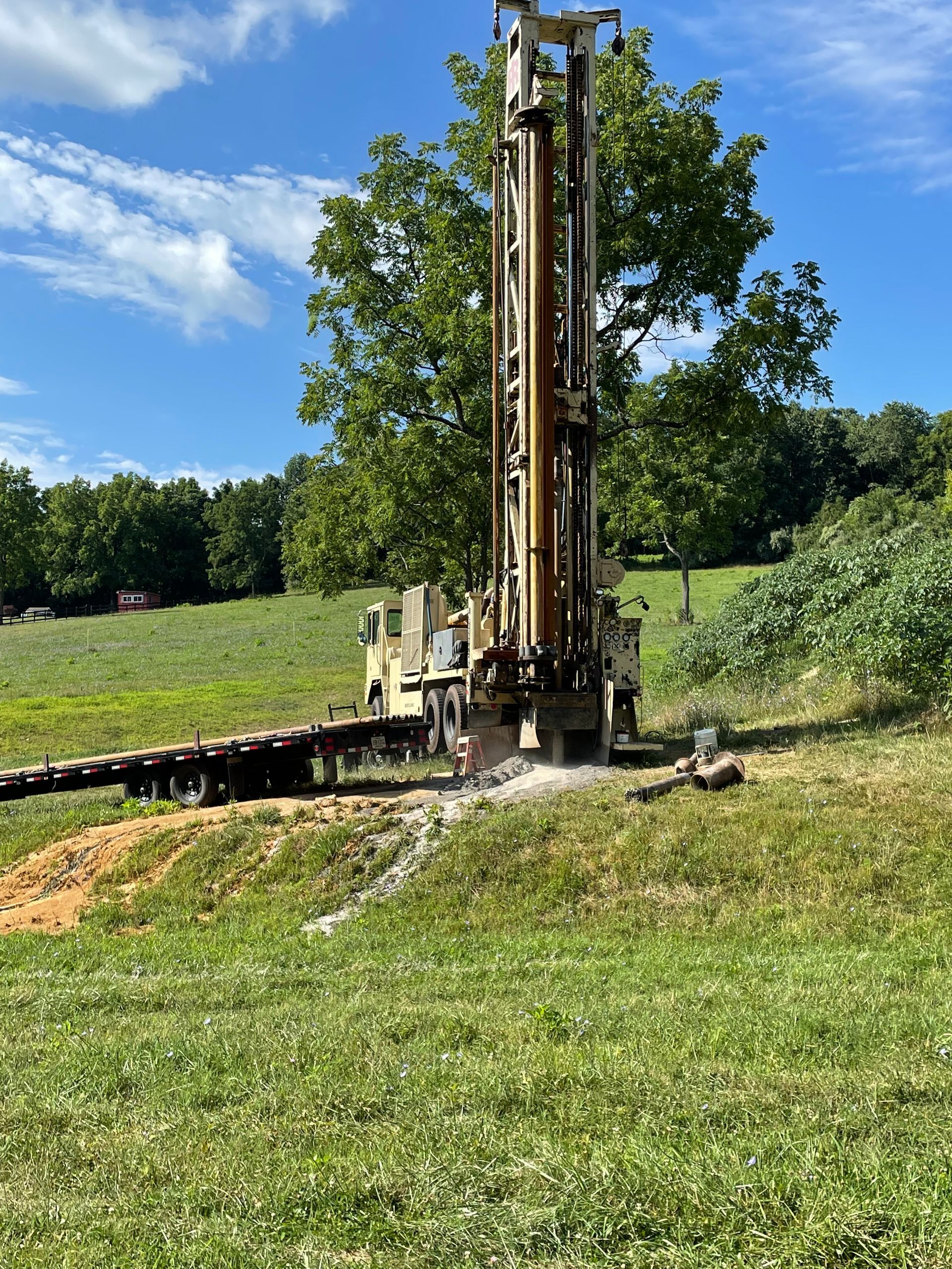 Large Machine Sitting in The Middle of a Grassy Field | Buchanan, VA | Lester Well Drilling Inc