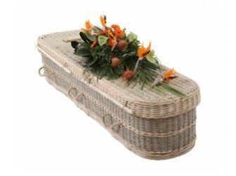 An bio - degradable willow coffin