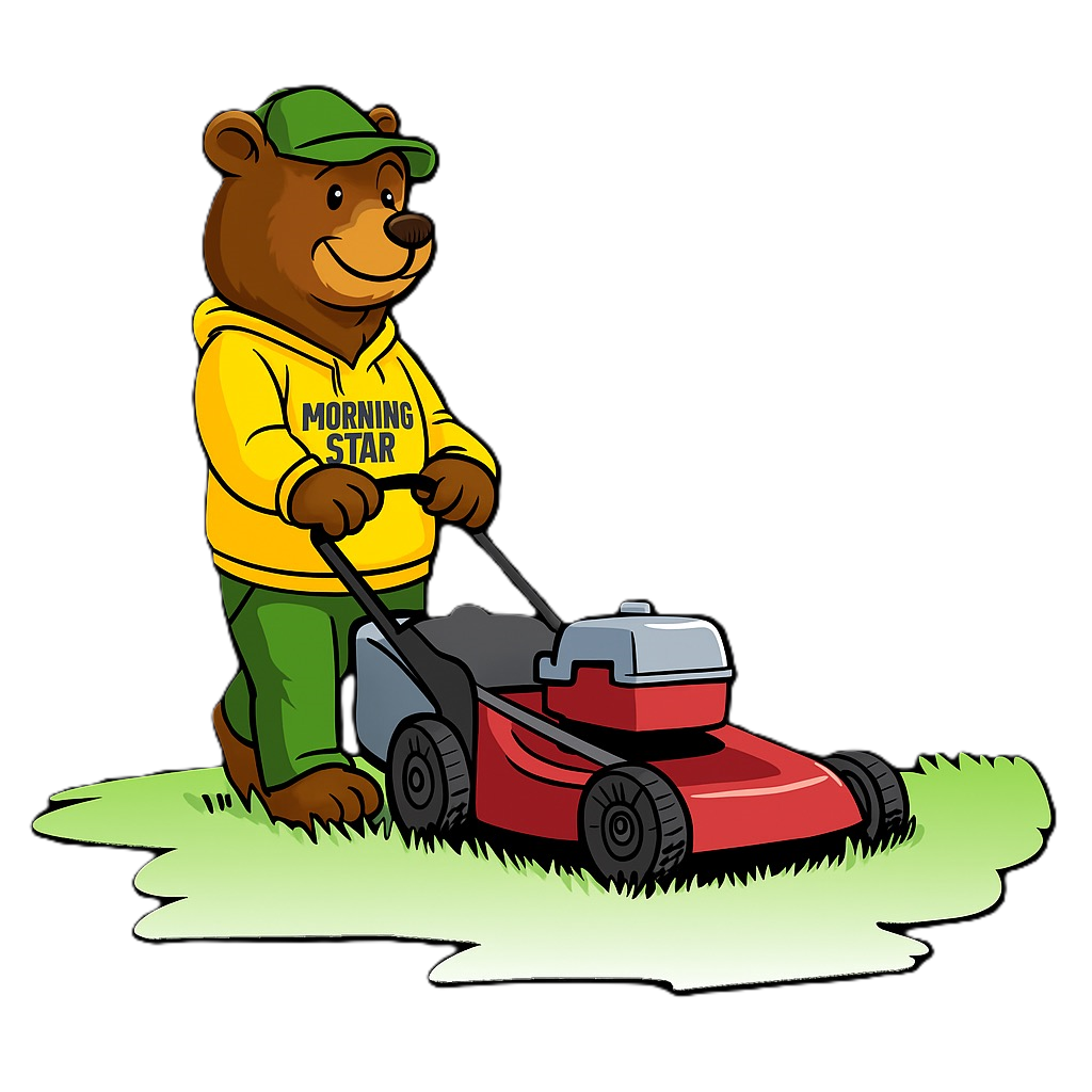 Bear in a yellow hoodie with 