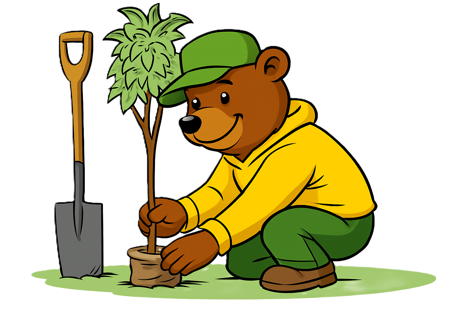 Person wearing gloves installing sod on sand.