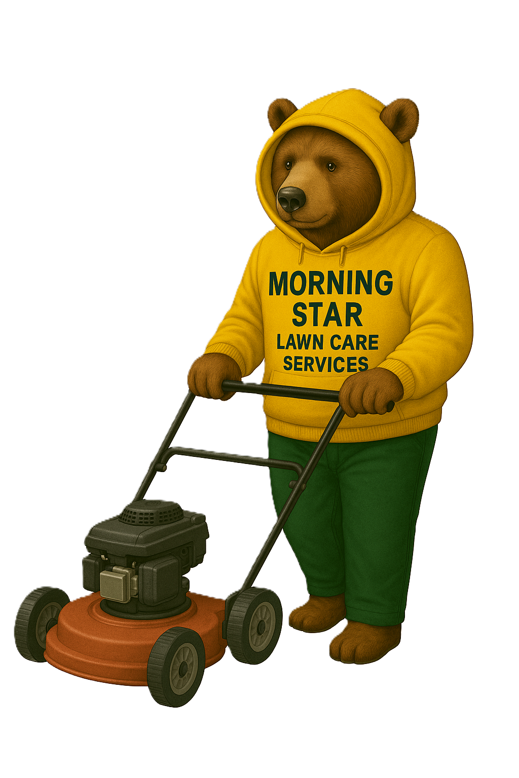 A beautifully landscaped garden at dusk, featuring illuminated pathways, a curved lawn, and various colorful plants.