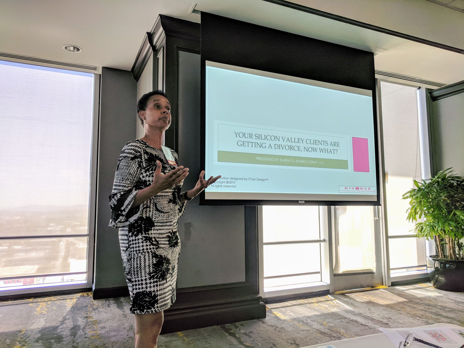 Karen D. Sparks presenting at FSP Silicon Valley Chapter meeting