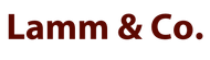A logo for lamm & co. is shown on a white background