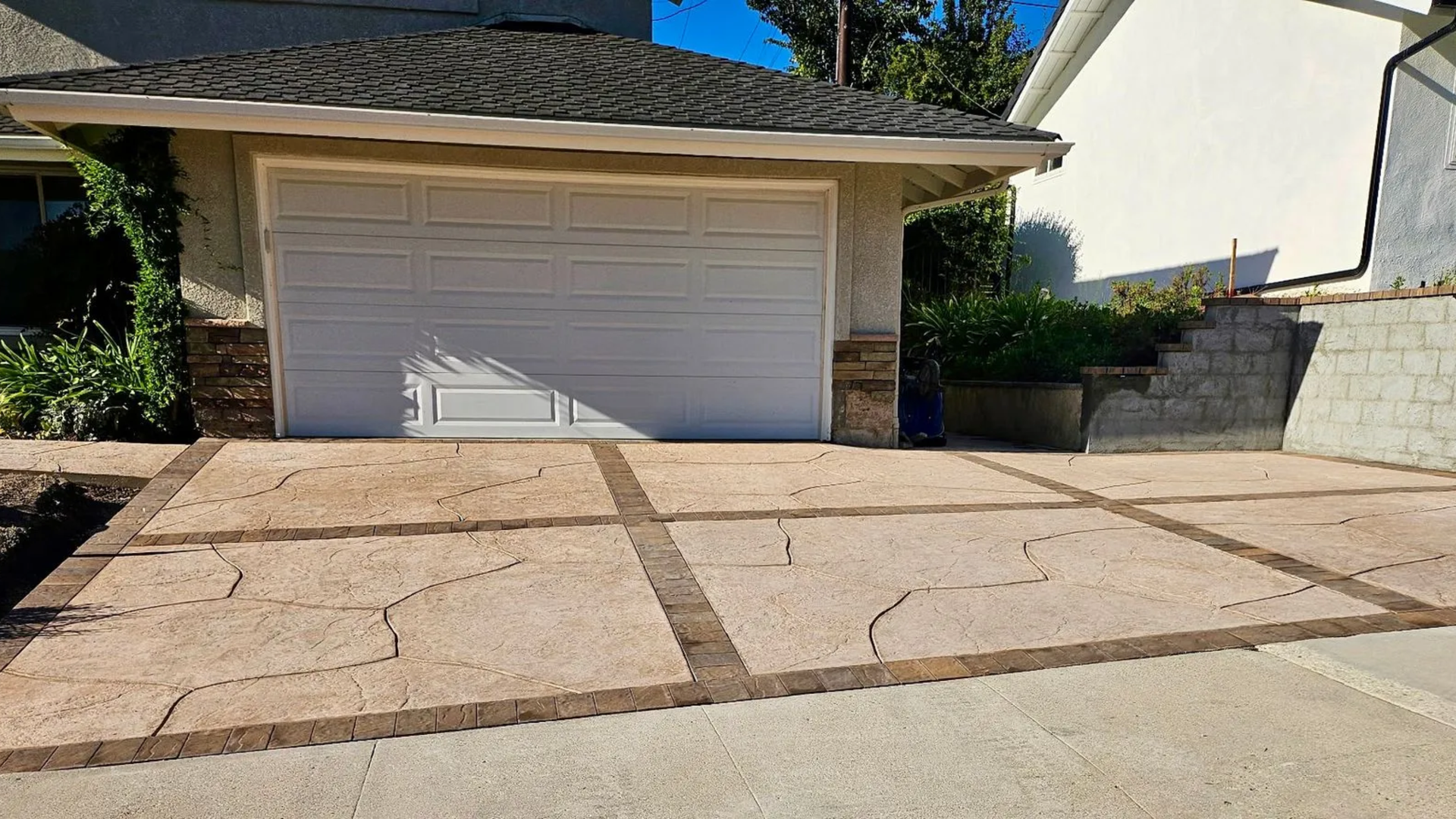 Residential concrete driveway installation completed by Stoneworks Construction Services in Southern