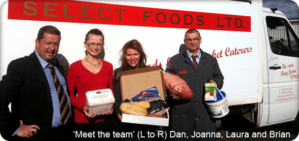 Food - Ireland, Northern Ireland, Belfast - Epicure Select Foods Ltd  - meet the team Dan Joanna Laura Brian