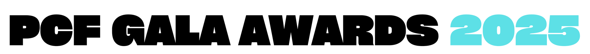POF Gala Awards 2025 logo in black text with 
