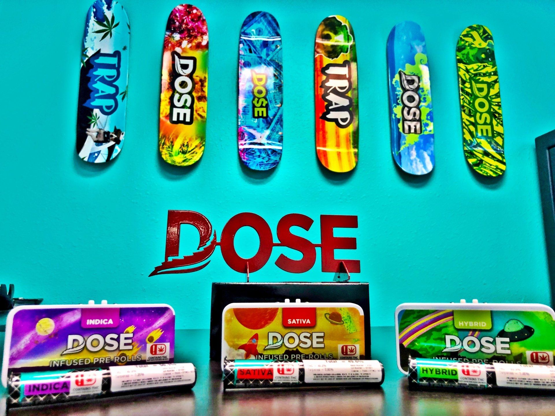 The word dose that is on a wall