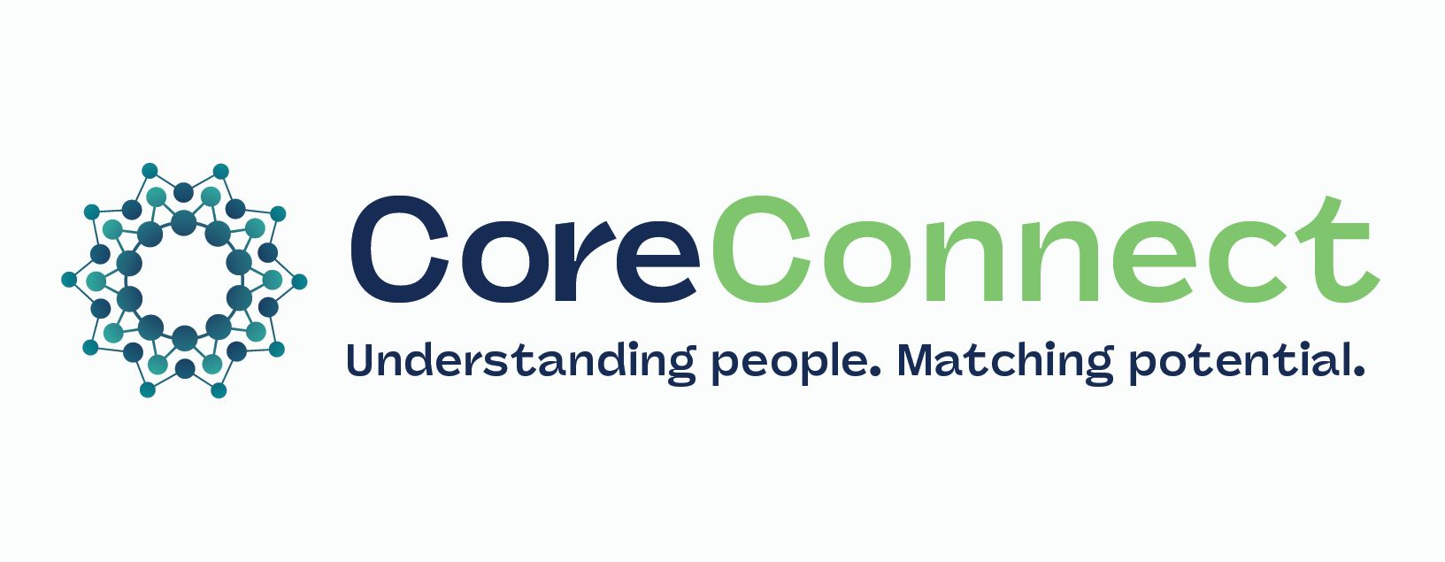 CoreConnect logo with circular teal graphic, dark blue text and green 