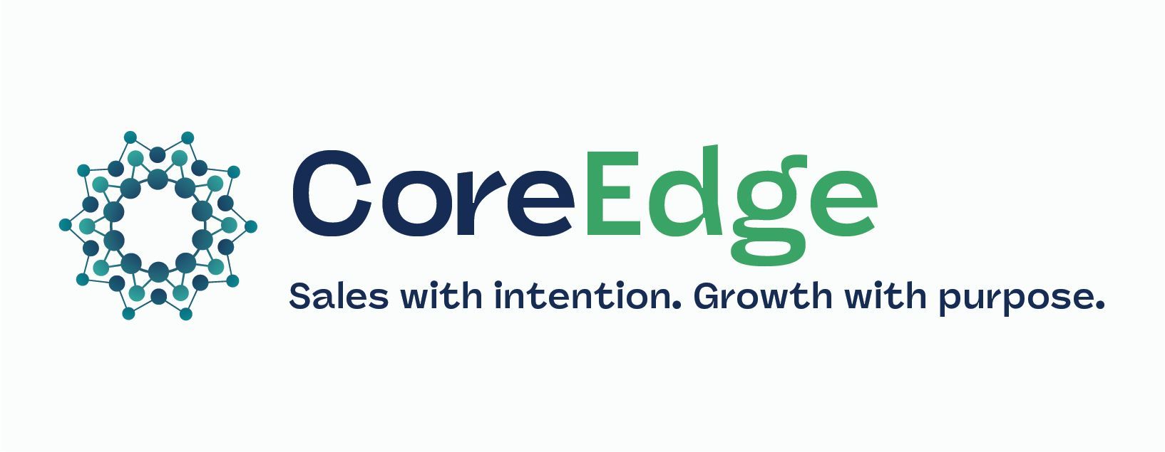 CoreEdge logo with an abstract circular design and the tagline: 
