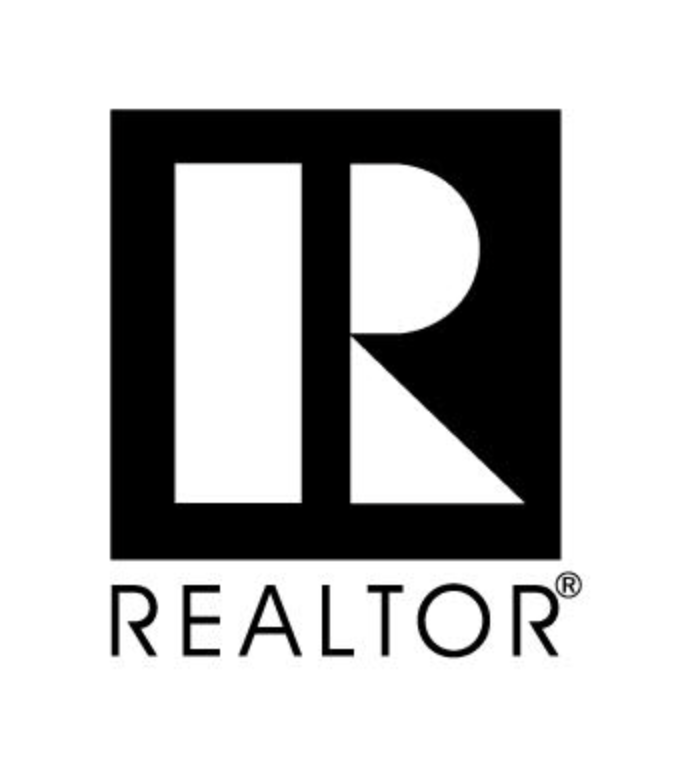 A black and white realtor logo on a white background.