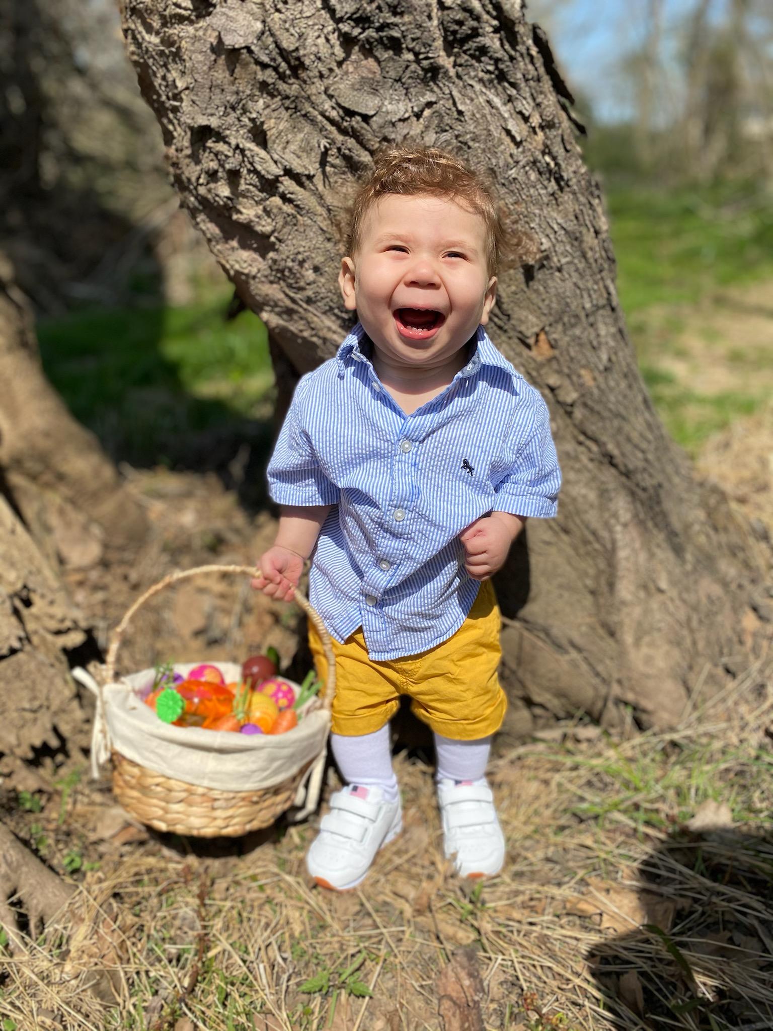 Ian, toddler with genetic mutations.