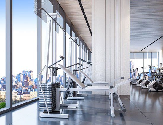 Clean Gym With Fitness Equipment Clean Gym With Fitness Equipment