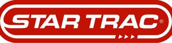White STAR TRAC text on a red background, enclosed in a rounded, white-outlined frame with three small arrows.