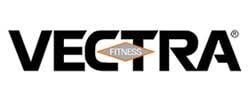 Black logo text reading VECTRA with the word FITNESS inside a small, tan-colored diamond shape in the center.