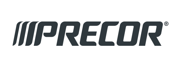 The Precor brand logo in dark gray on a white background.