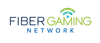 Logo for Fiber Gaming Network, text with green and blue accents and a wifi symbol.
