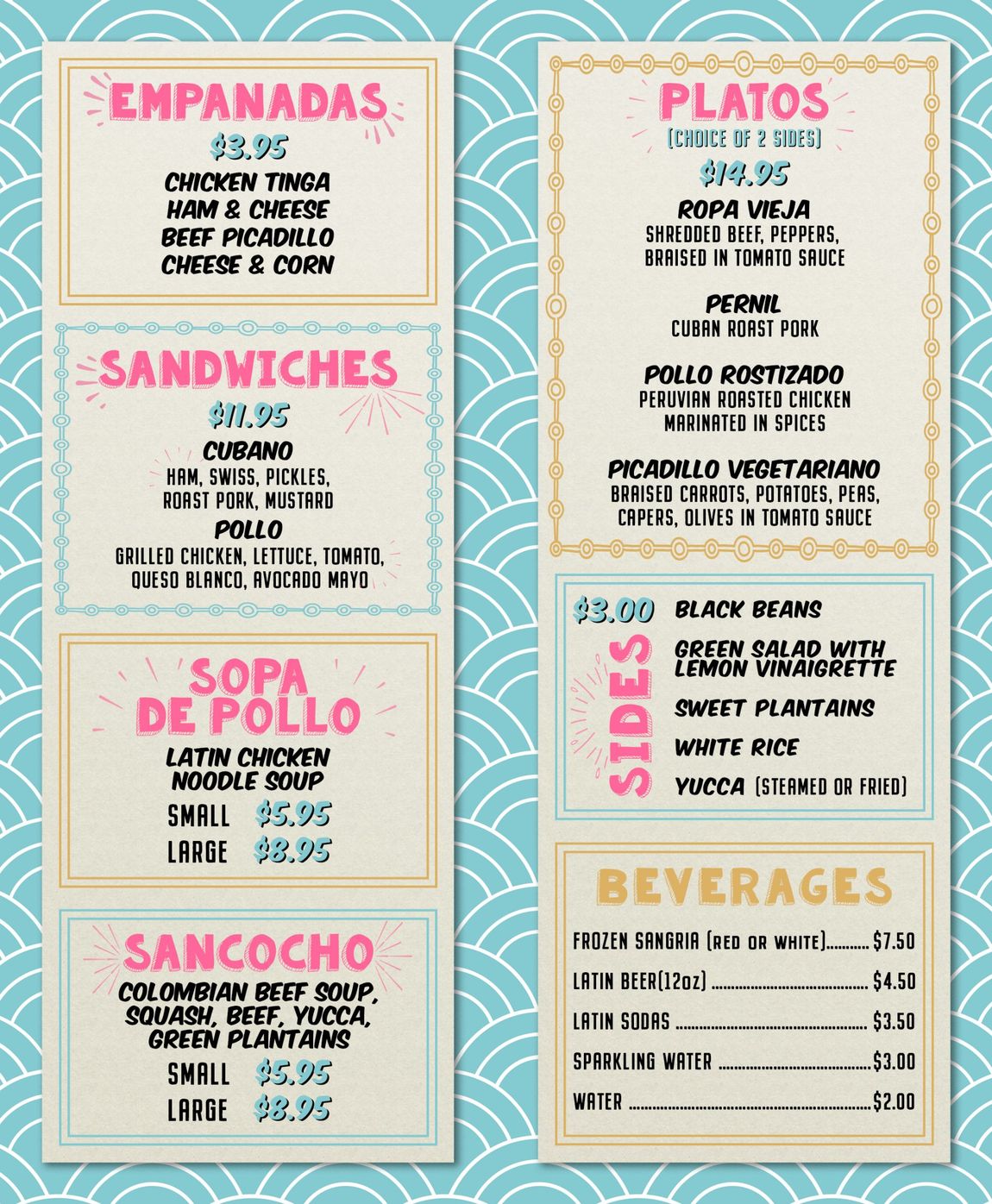 Latineria NYC Menu