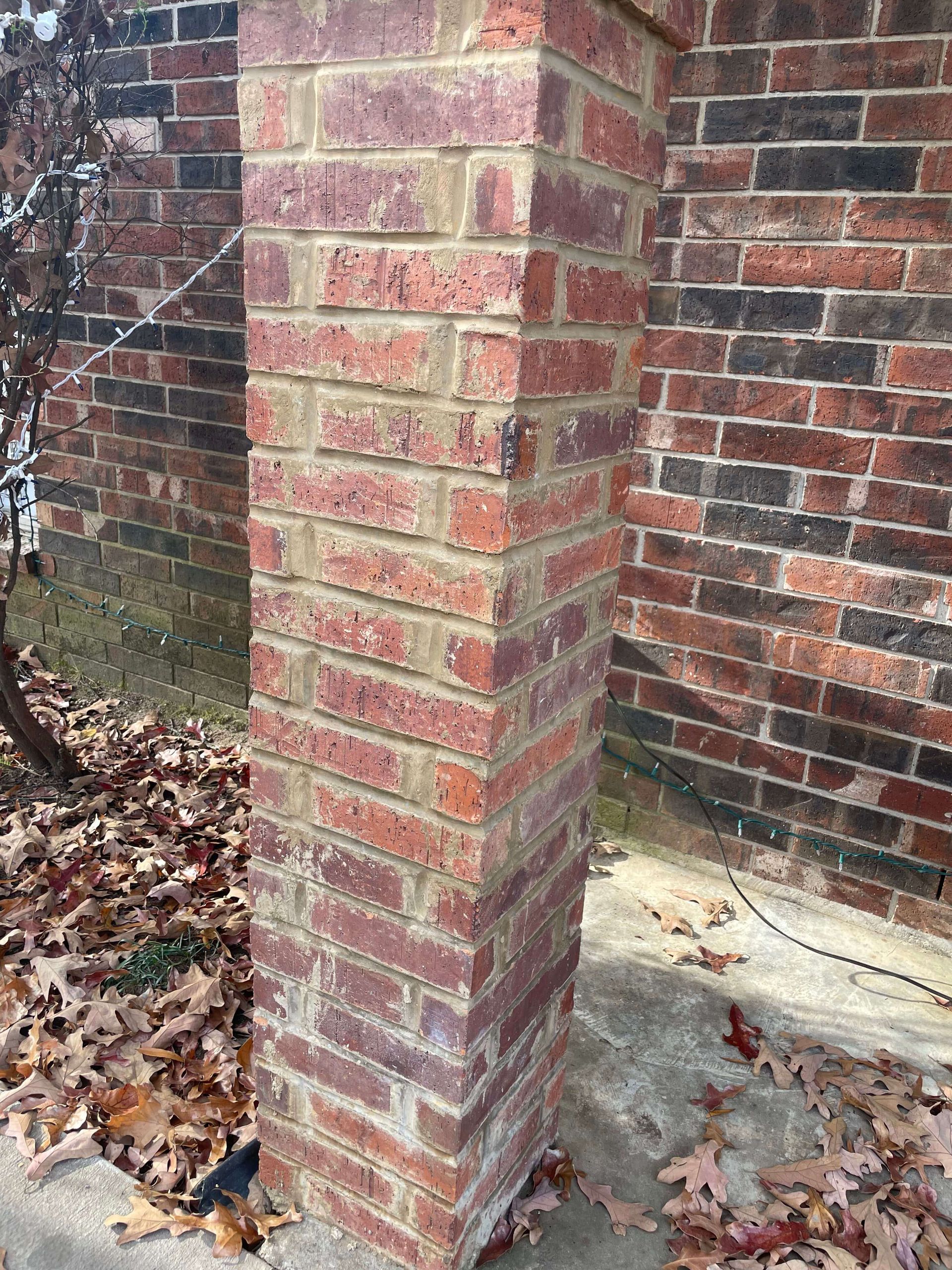 brick block masonry, brick pillars