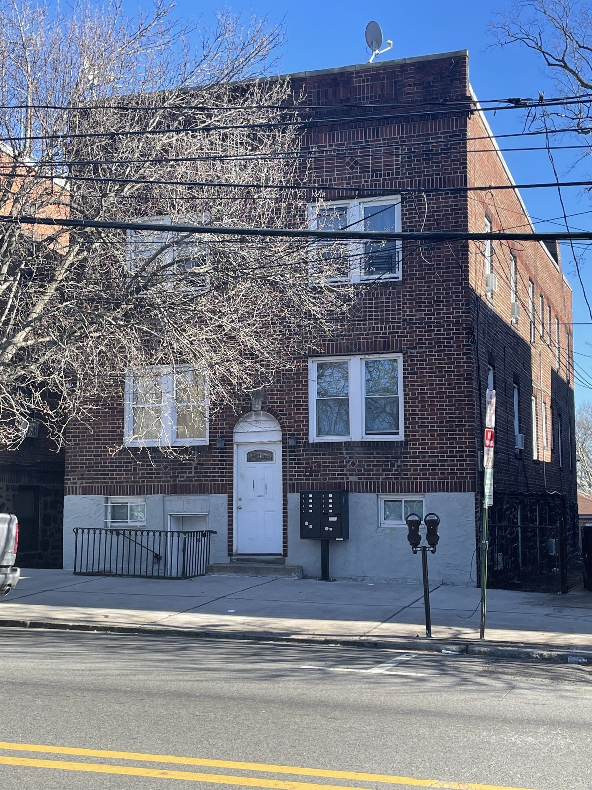 Exterior of 408 Anderson Ave, Cliffside Park, NJ - 6 Unit. Brick two-story building.