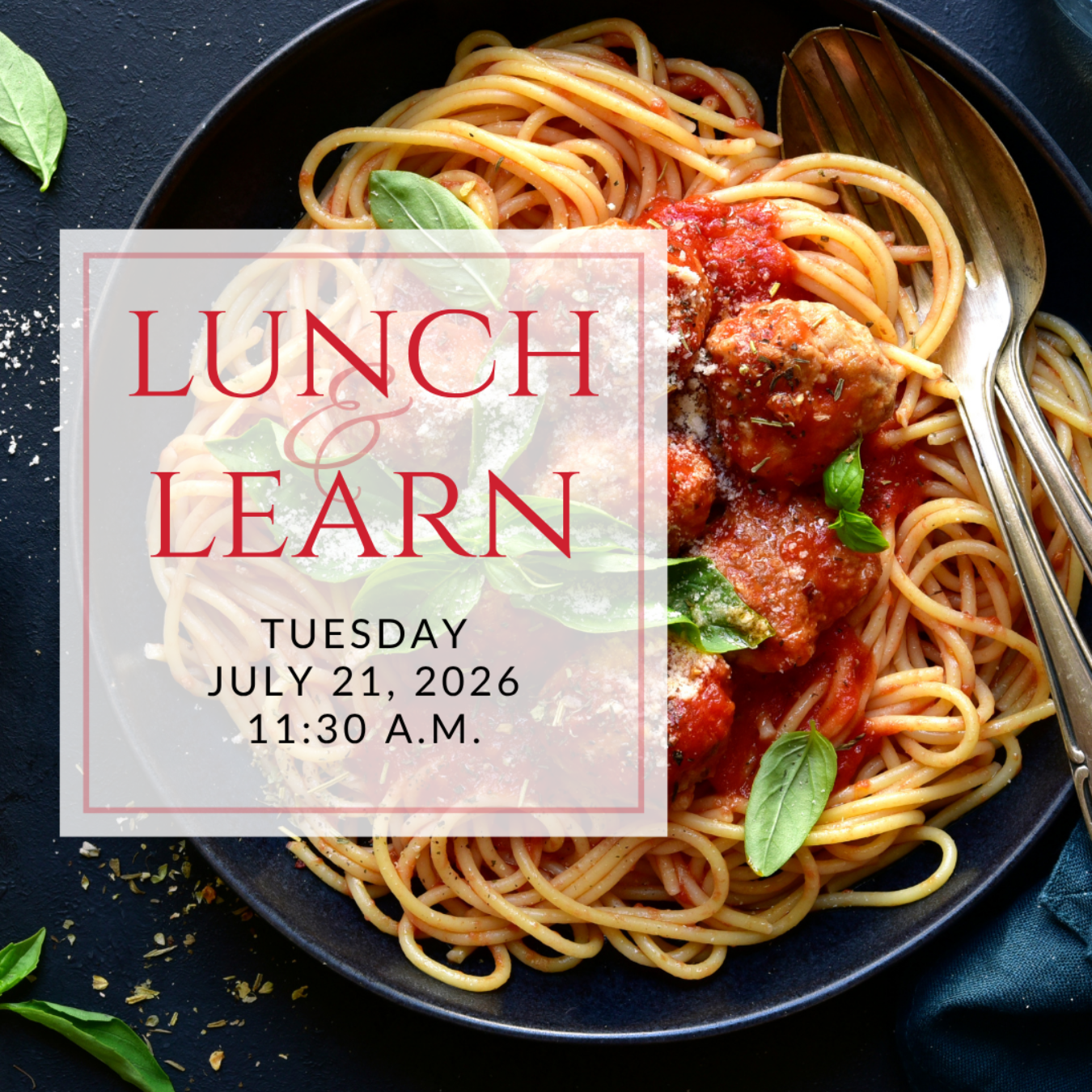 a plate of sandwiches on a table with the words lunch & learn on it