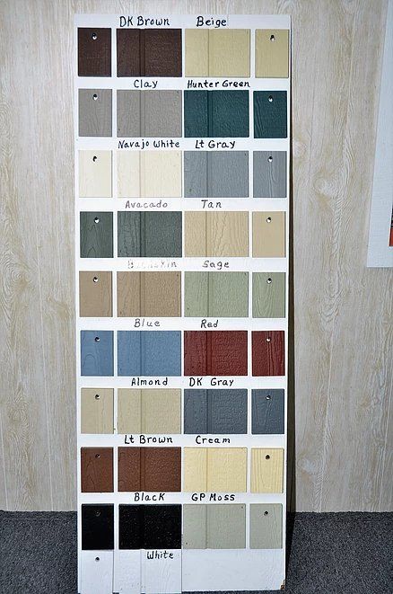 vinyl color choices for custom built storage shed and amish sheds