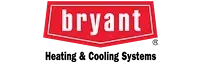 Bryant logo: Red shape with white text 