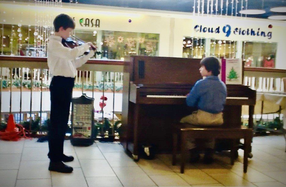 Students perform holiday music in December at the Shops at Kenilworth